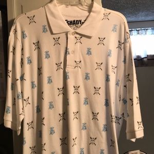 white collared tshirt